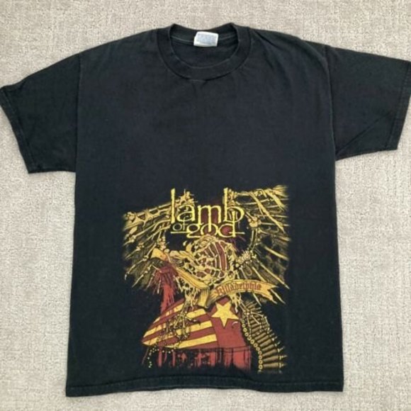 EUC Lamb of God Killadelphia Graphic Band T-Shirt Short Sleeve Metal YL Rare 00' - Picture 3 of 9